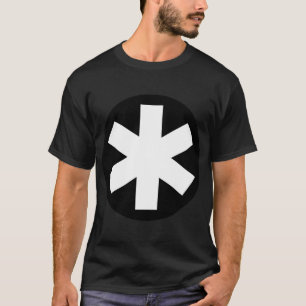 Grote asterisk - Zwart en Wit T-shirt