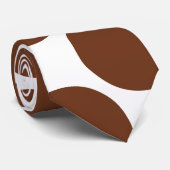 Grote Auburn Polka Dots op wit Stropdas (Opgerold)