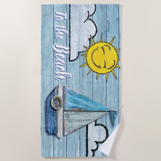 Grote badhanddoek aan de strand (Voorkant)