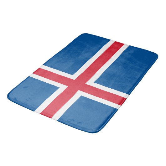 Grote badmat met vlag van IJsland (Gekanteld)