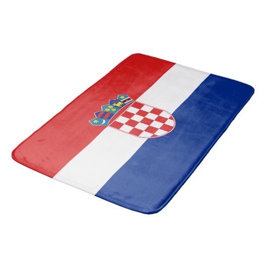 Grote badmat met vlag van Kroatië (Gekanteld)