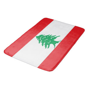 Grote badmat met vlag van Libanon