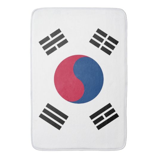 Grote badmat met vlag van Zuid-Korea (Voorkant Verticaal)