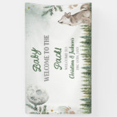 Grote banner voor babyborrel boswolf (Verticaal)