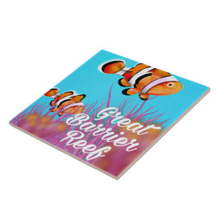 Grote Barrière rif Clownvis cartoon poster Tegeltje