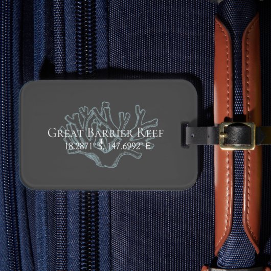 Grote barrière-rif Latitude-lengte Bagagelabel (Voorkant Insitu 4)