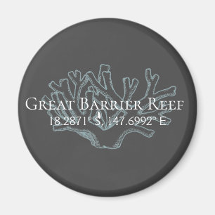 Grote barrière-rif Latitude-lengte Magneet