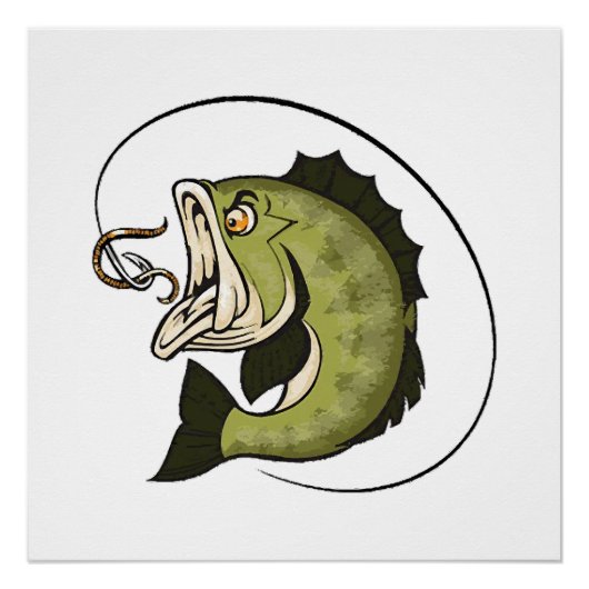 Grote Bas Mond Perfect Poster (Voorkant)
