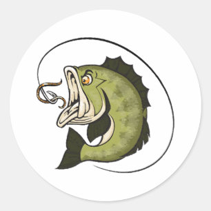 Grote Bas Mond Ronde Sticker
