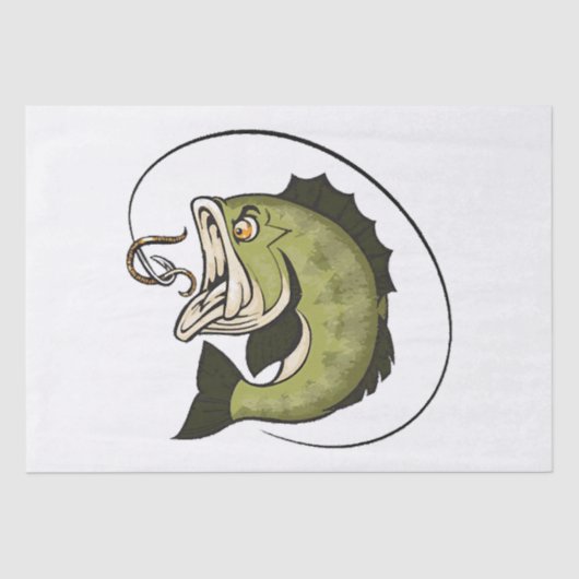 Grote Bas Mond Tissuepapier (Voorkant)
