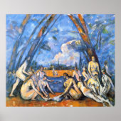 Grote Bathers 2 van Paul Cezanne Poster (Voorkant)