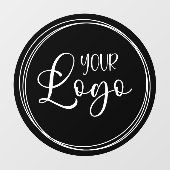 Grote bedrijven Logo Black Circle Raamsticker (Vel)
