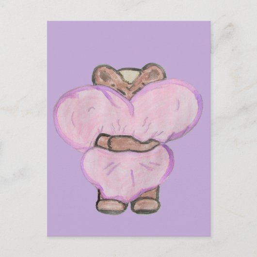 Grote Beer Hug. Briefkaart (Voorkant)