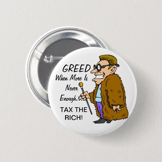 GROTE BELASTING DE RIJKE BUTTON (Voorkant /achterkant)