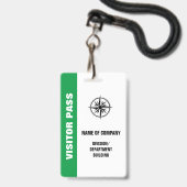 GROTE BEZOEKERSBADGE BADGE (Voorzijde met lanyard)