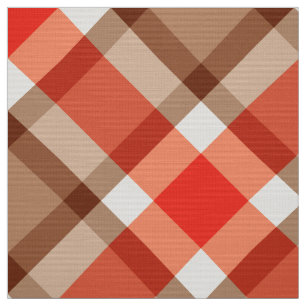 Grote Bias Pset, Coral Oranje, Brown & Tan Stof