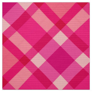 Grote Bias Pset, Fuchsia Pink & Coral Red Stof