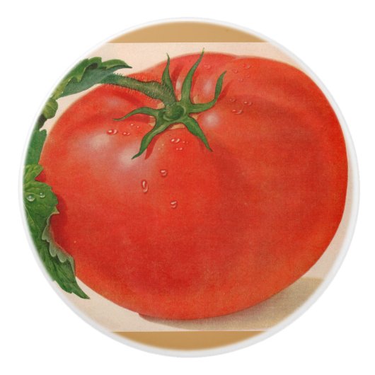 grote BIG juicy tomato Keramische Knop (Voorkant)