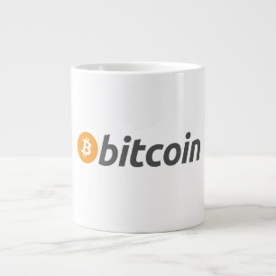 Grote Bitcoin logo met oranje Bitcoin-symbool Extra Grote Beker