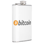 Grote Bitcoin logo met oranje Bitcoin-symbool Heupfles (Rechts)