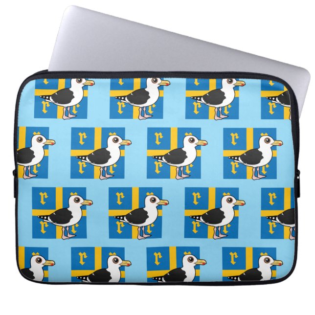 Grote Black-backed Gull van Rauma Finland Laptop Sleeve (Voorkant)