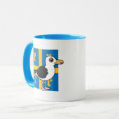 Grote Black-backed Gull van Rauma Finland Mok (Voorkant links)