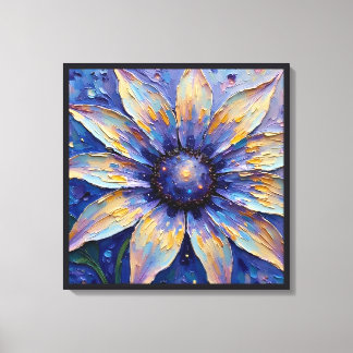 Grote Blauwe Bloem Impressionistische Print | Bota