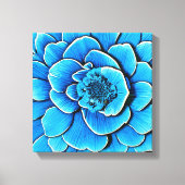 Grote blauwe Camellia bloesem Canvas Afdruk (Voorkant)