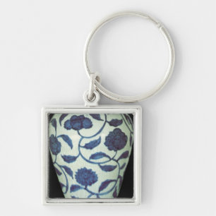 Grote blauwe en witte vaas, Jaijing Period Sleutelhanger