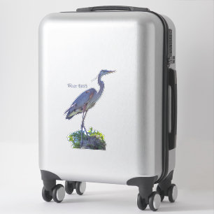 Grote Blauwe Heron die hoog staat Sticker