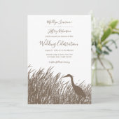 Grote Blauwe Heron in een rustige bruiloft met moe Kaart (Staand voorkant)