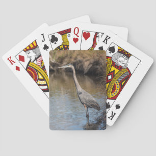Grote Blauwe Heron in Water Speelkaarten
