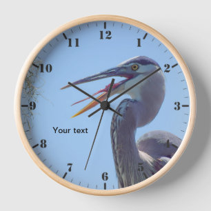 Grote Blauwe Heron met open mond