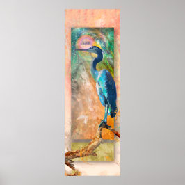GROTE BLAUWE HERON TRANQUILITEIT POSTER