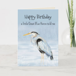 Grote Blauwe Heron Vogel Persoonlijkheid Leuke Ver Kaart