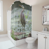 Grote blauwe hert douchegordijn (In situ)