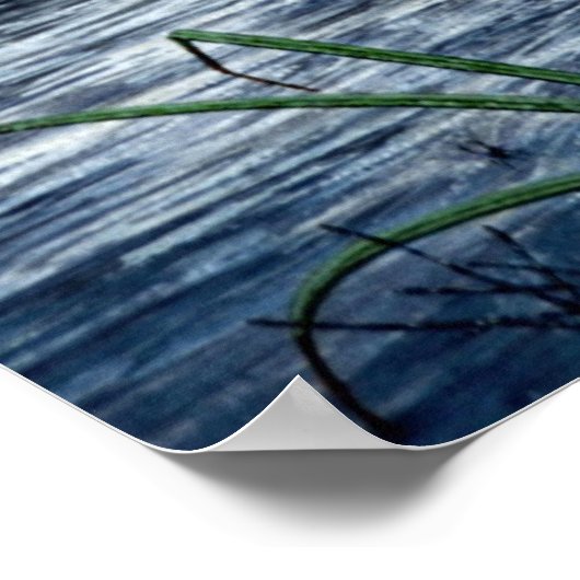 Grote blauwe hert poster (Hoek)