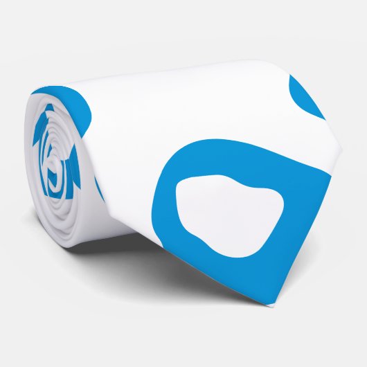 Grote blauwe luipaard print Stropdas (Opgerold)