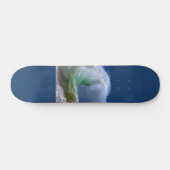 Grote blauwe oceaan golven skateboard (Horizontaal)