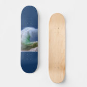 Grote blauwe oceaan golven skateboard (Voorkant)