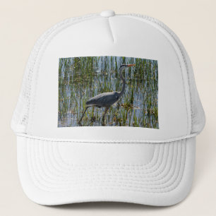 Grote Blauwe Reiger in Moeras – Elegante Wilde Nat Trucker Pet