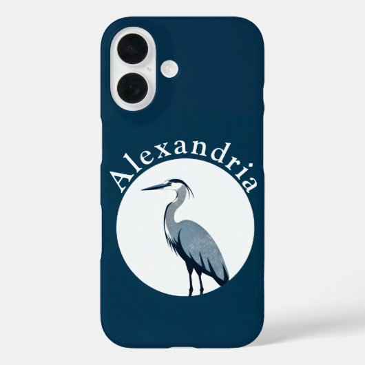 Grote Blauwe Reiger Logo Case-Mate iPhone Case (Achterkant)