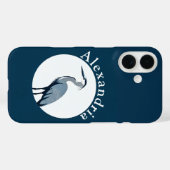 Grote Blauwe Reiger Logo Case-Mate iPhone Case (Achterkant (horizontaal))
