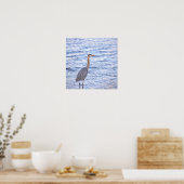 Grote Blauwe Reiger Poster (Keuken)