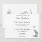 Grote Blauwe Reiger Uitnodiging (Voorkant / Achterkant)