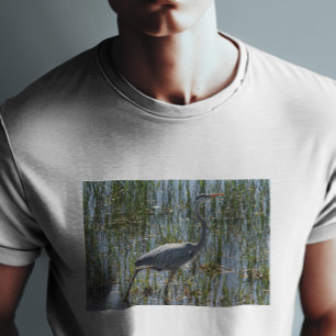 Grote Blauwe Reiger Vogel Foto T-shirt