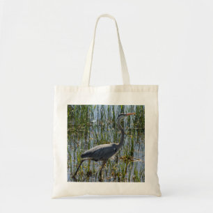 Grote Blauwe Reiger Wadt Moeras Foto Tote Bag