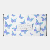 Grote blauwe vlinders bureaumat (Keyboard & Muis)