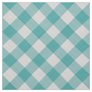 Grote Blauwgroen Gingham Controleert Patroon Geome Stof