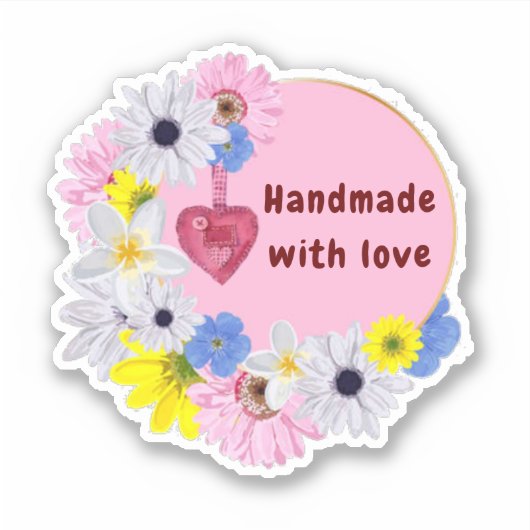 Grote bloemen sticker (Voorkant)